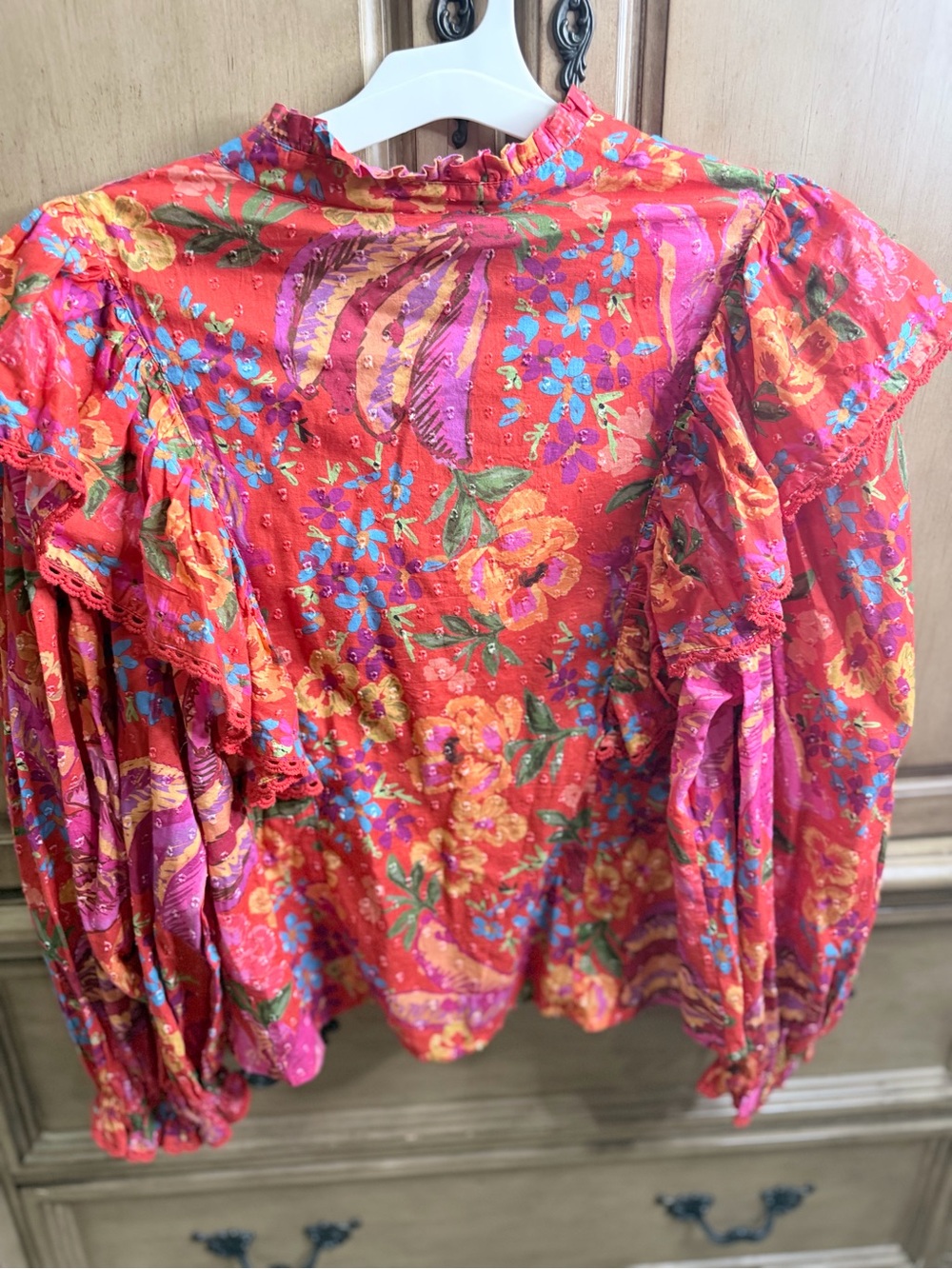 FARM Rio  Red Spring Bananas Blouse - Picture 2 of 2